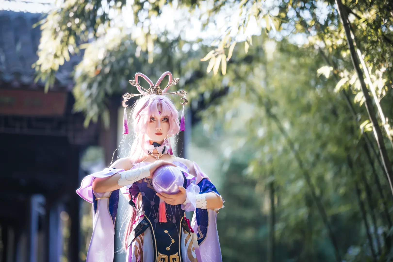 崩坏星穹铁道, 符玄cos, 仙气, cosplay摄影, 白丝cos - 第2张