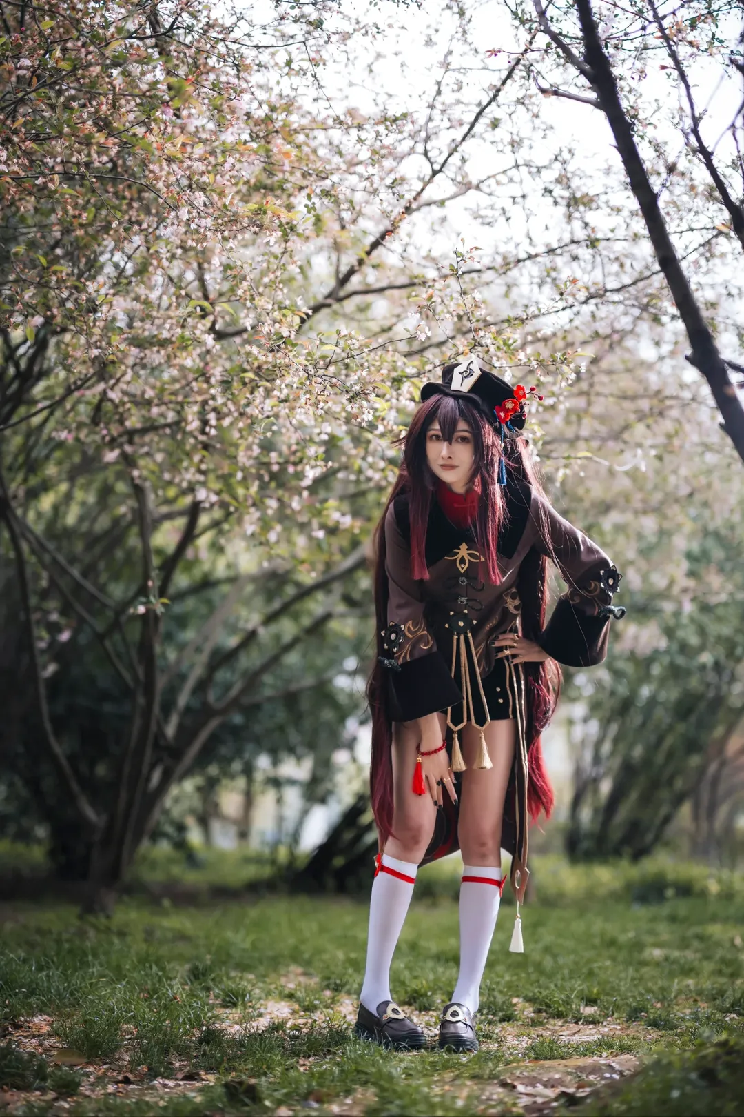 角色扮演, 原神, 户外摄影, 二次元cosplay, 胡桃cos