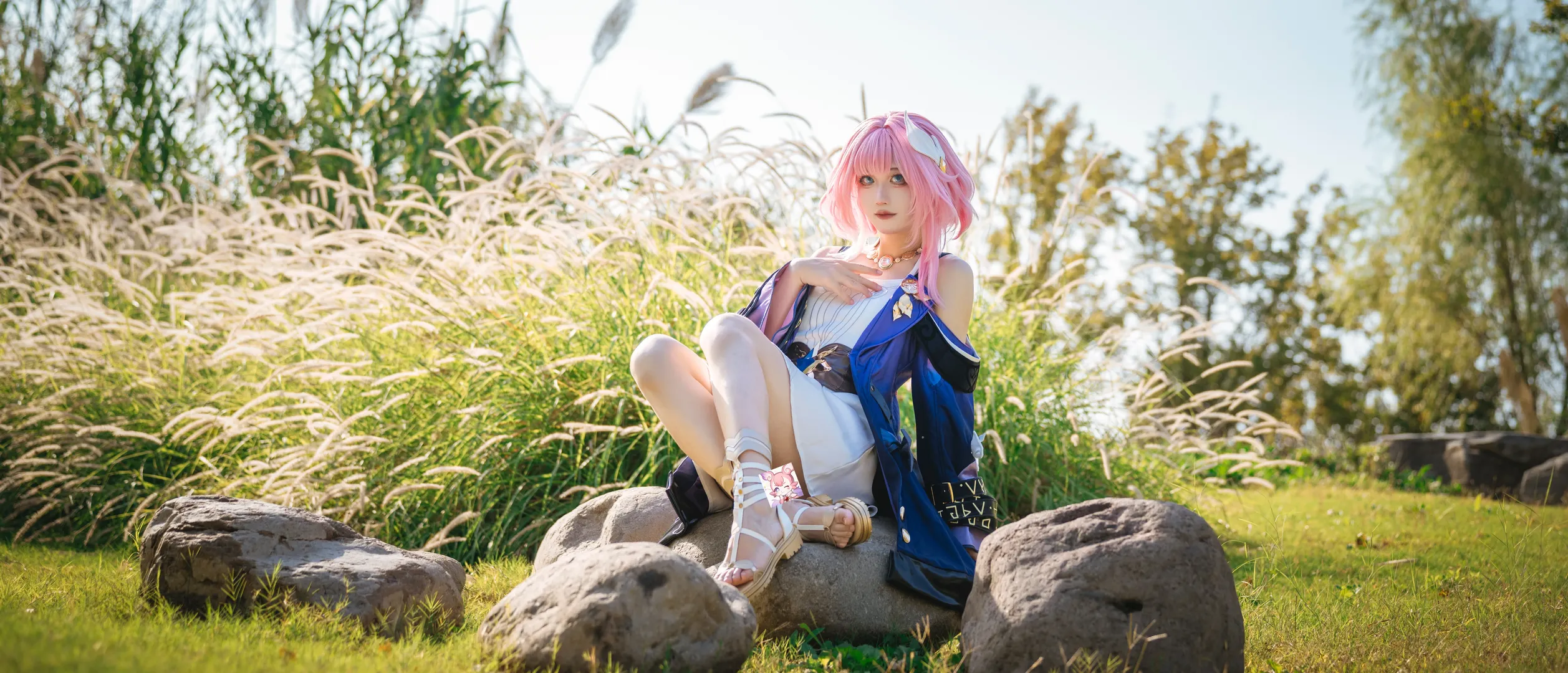 昔涟cos, 崩坏星穹铁道, 户外摄影, 粉发少女, cosplay日常