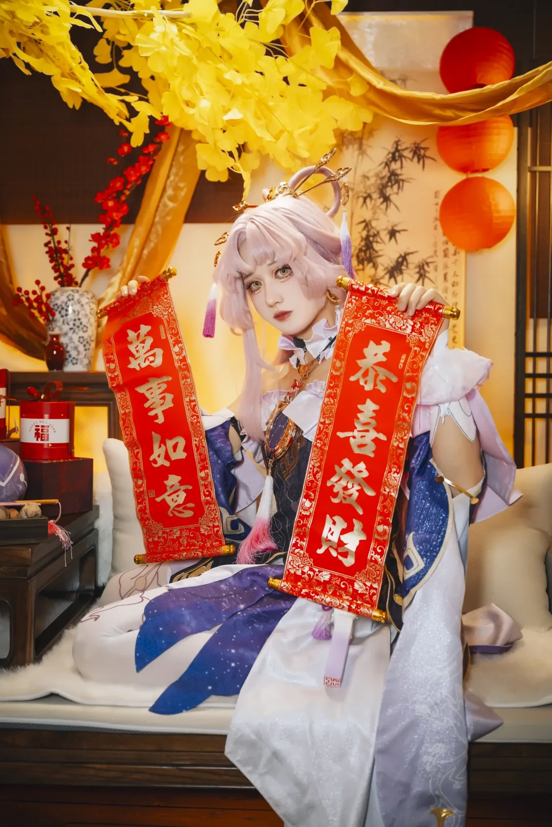 崩壞星穹鐵道, 符玄cos, 白絲穿搭, 二次元古風, 新年cosplay - 第3張
