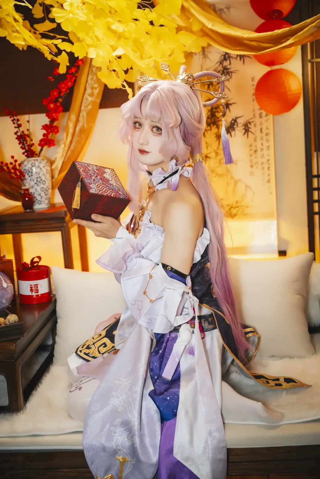 崩壞星穹鐵道, 符玄cos, 白絲穿搭, 二次元古風, 新年cosplay - 第5張