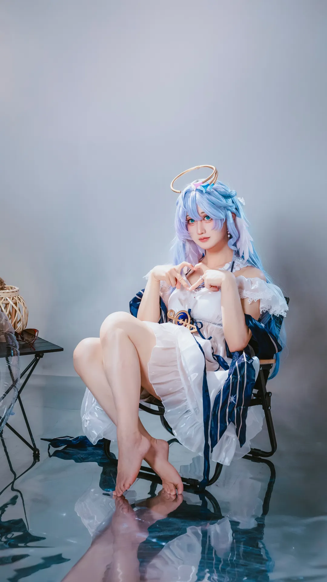 崩壊：スターレイル, ロビン コスプレ, コスプレ日常, 天使の輪, 水色のウィッグ