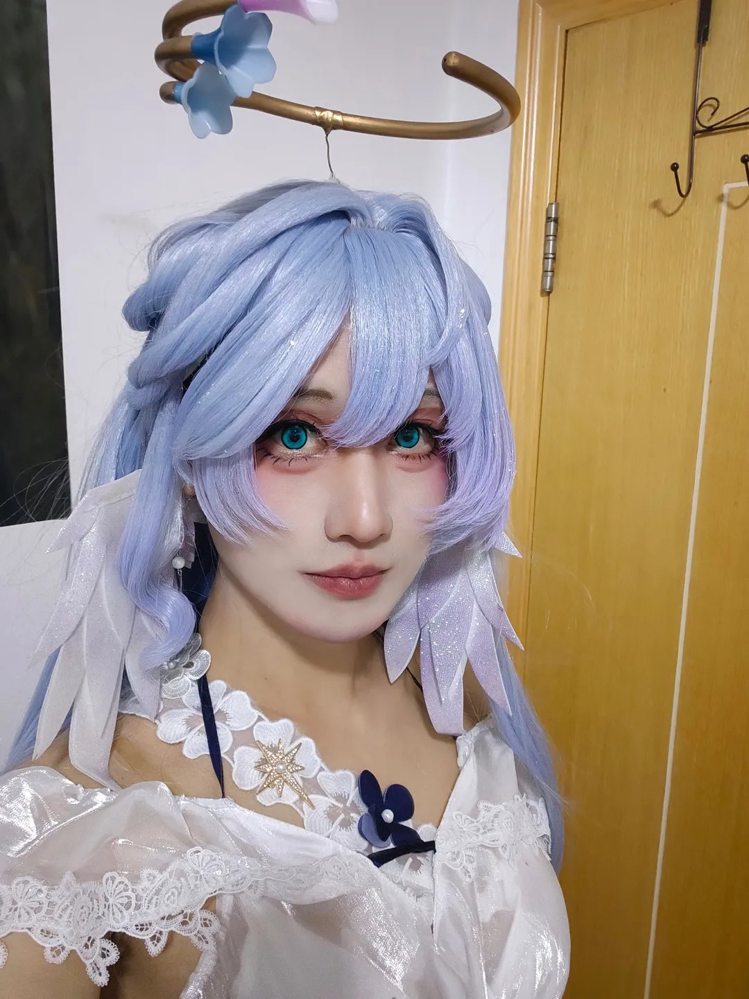 崩壊：スターレイル, ロビン コスプレ, コスプレ日常, 天使の輪, 水色のウィッグ - 3枚目