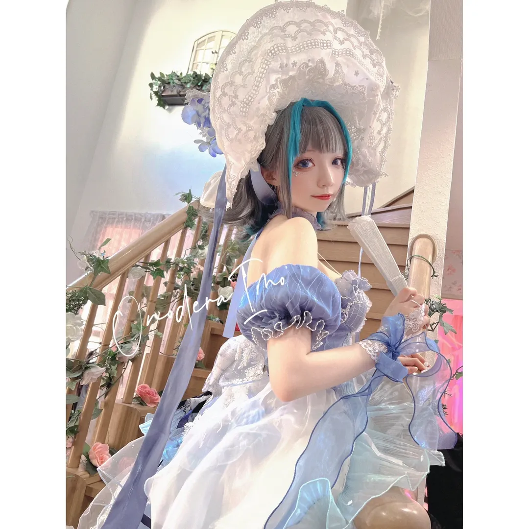 柴郡cos, 碧藍航線, 二次元日常, cosplay穿搭, 藍色系lo裙