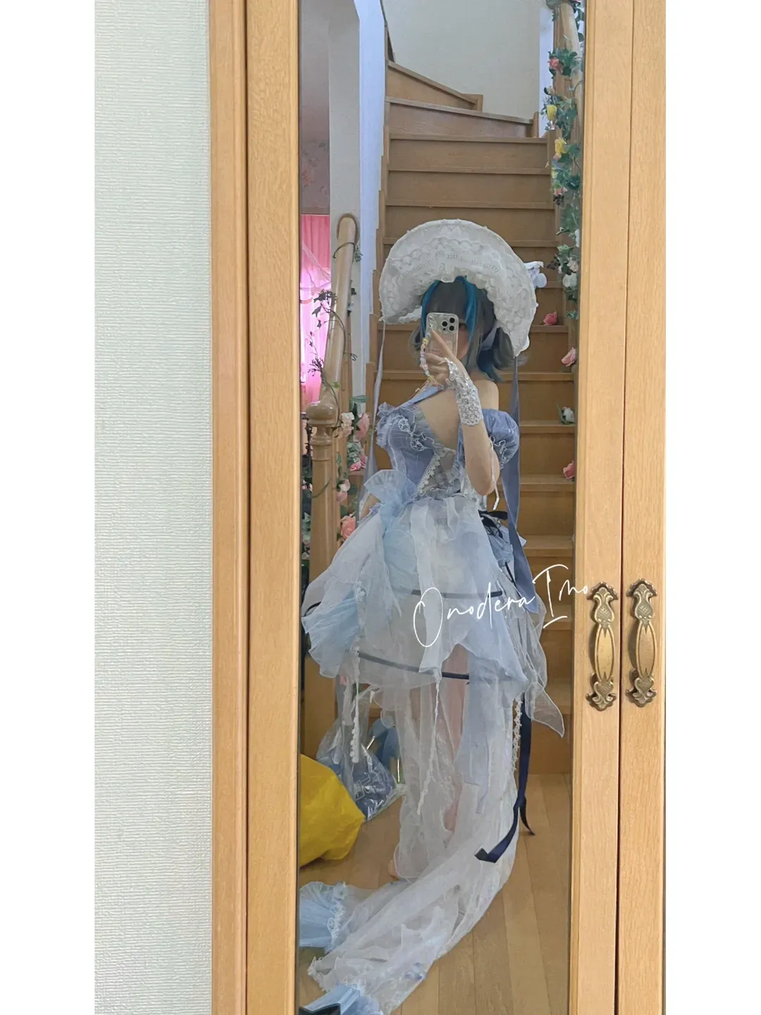 柴郡cos, 碧蓝航线, 二次元日常, cosplay穿搭, 蓝色系lo裙 - 第5张