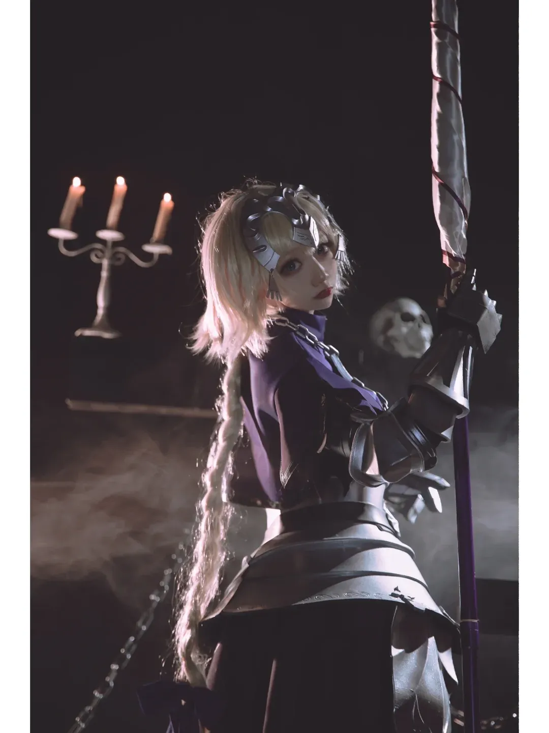 黑丝, 暗黑风, FateGrandOrder, 贞德cos, 银甲 - 第2张