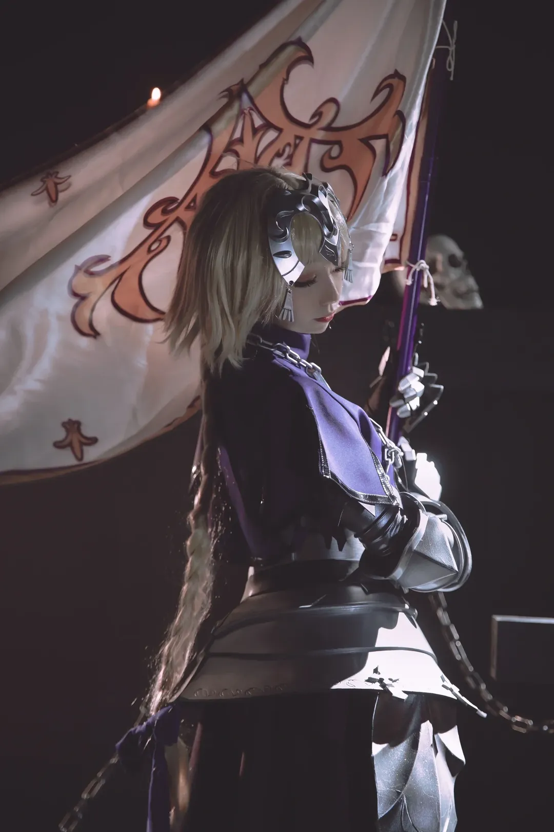 cosplay, Fate/Grand Order, 黑丝, 暗黑风, 贞德cos - 第1张
