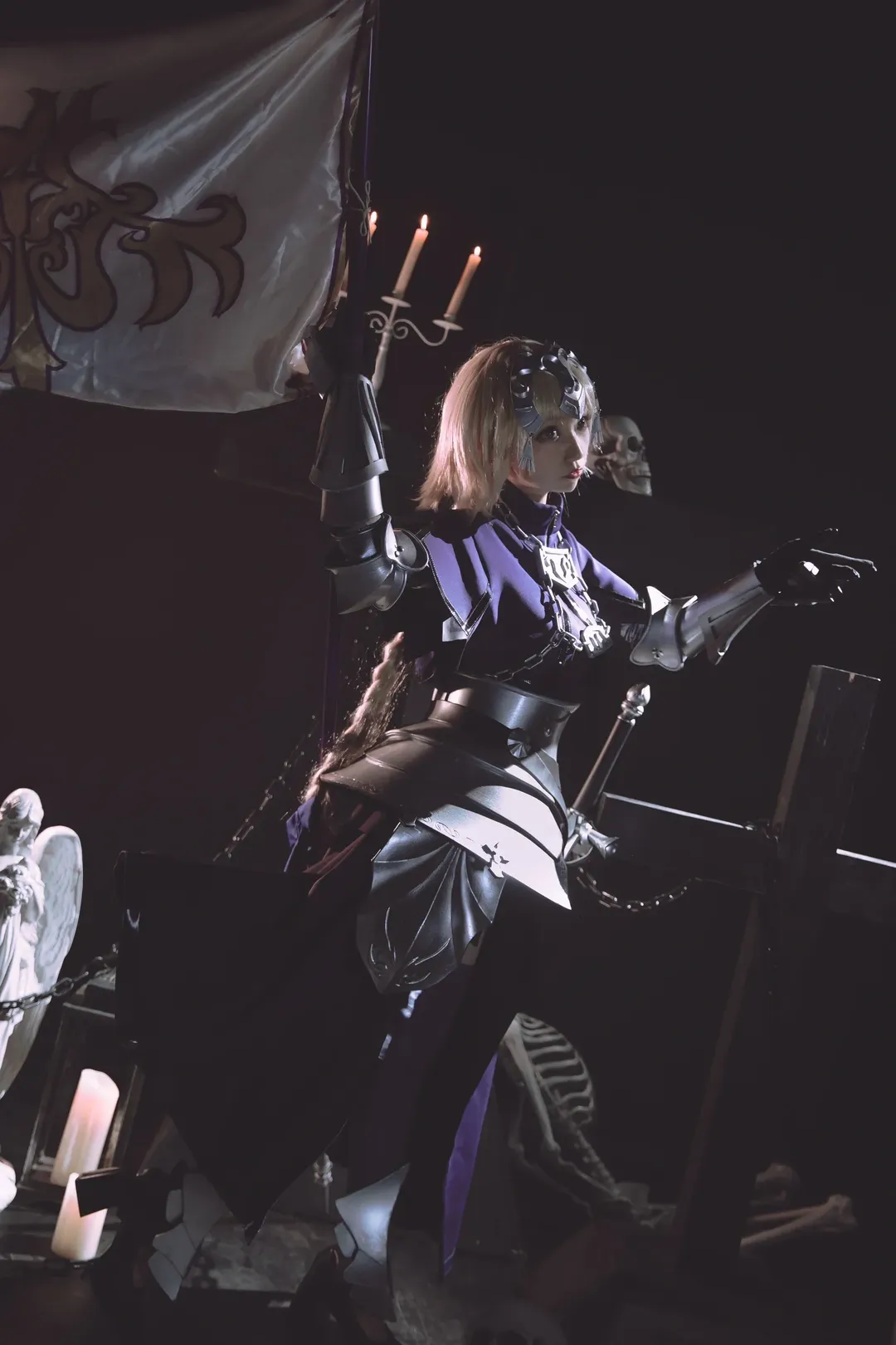 cosplay, Fate/Grand Order, 黑丝, 暗黑风, 贞德cos - 第3张