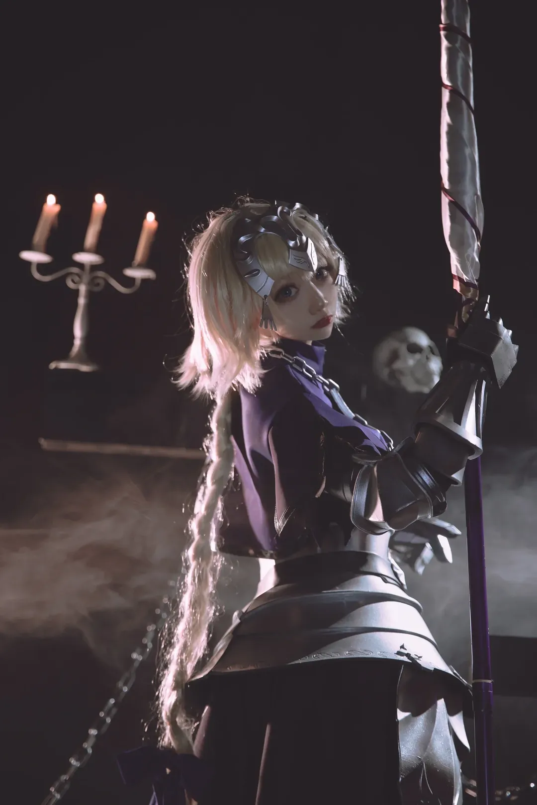 cosplay, Fate/Grand Order, 黑丝, 暗黑风, 贞德cos - 第5张