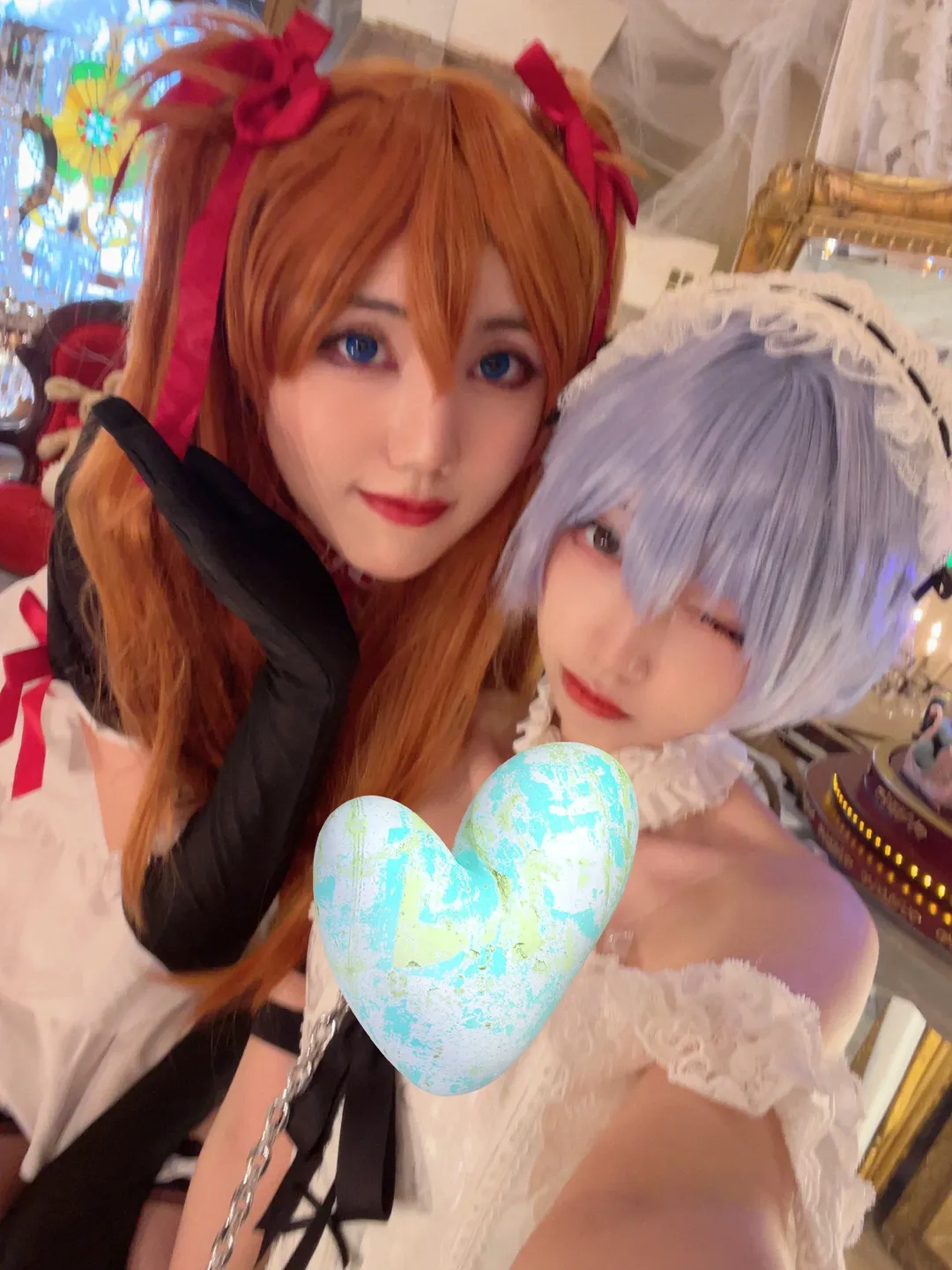東方Project, 新世紀エヴァンゲリオン, ストッキング, 古い洋館, 青髪赤瞳 - 3枚目