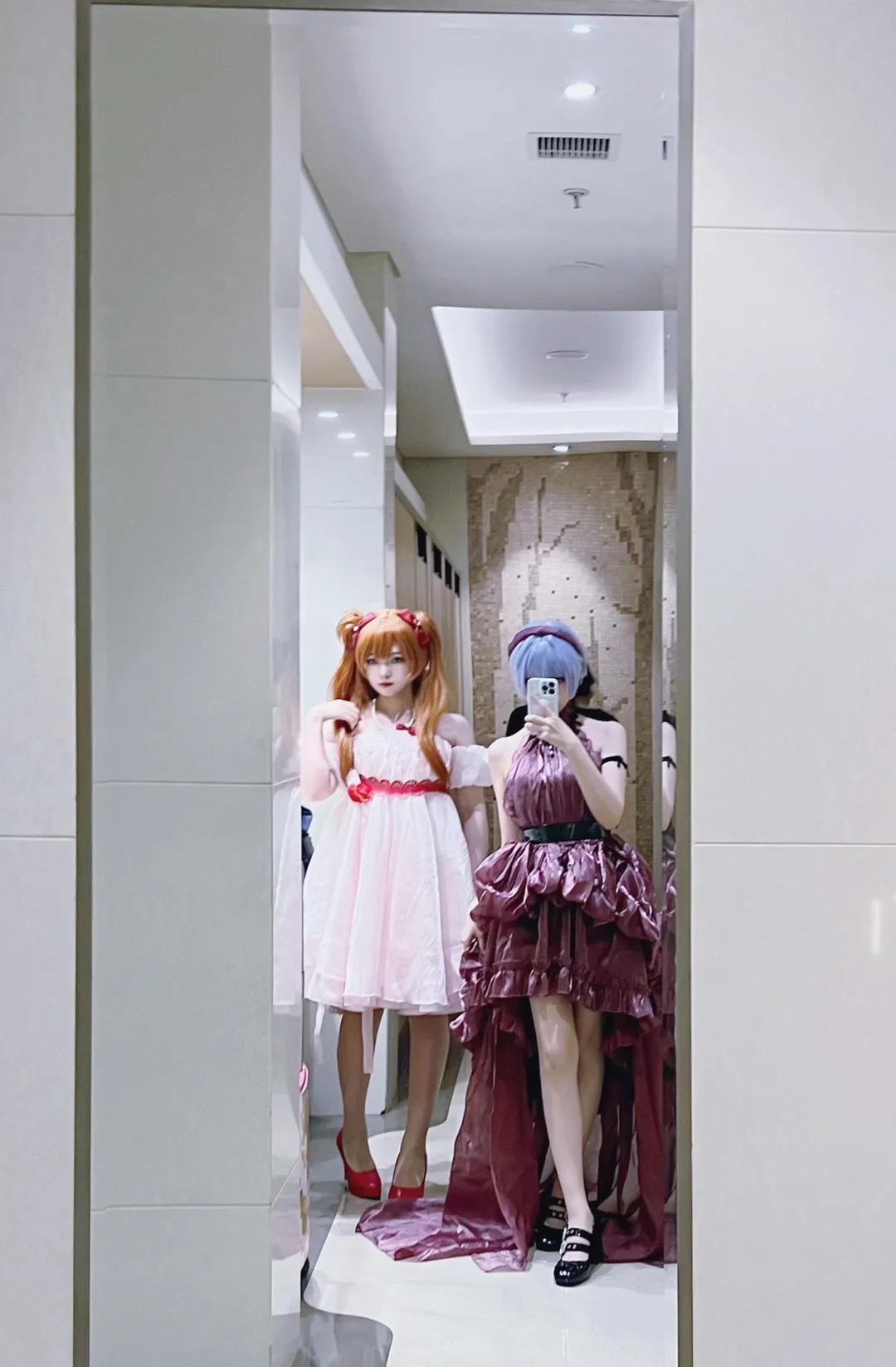 漫展, 绫波丽cos, 明日香cos, 新世纪福音战士, 礼服 - 第5张