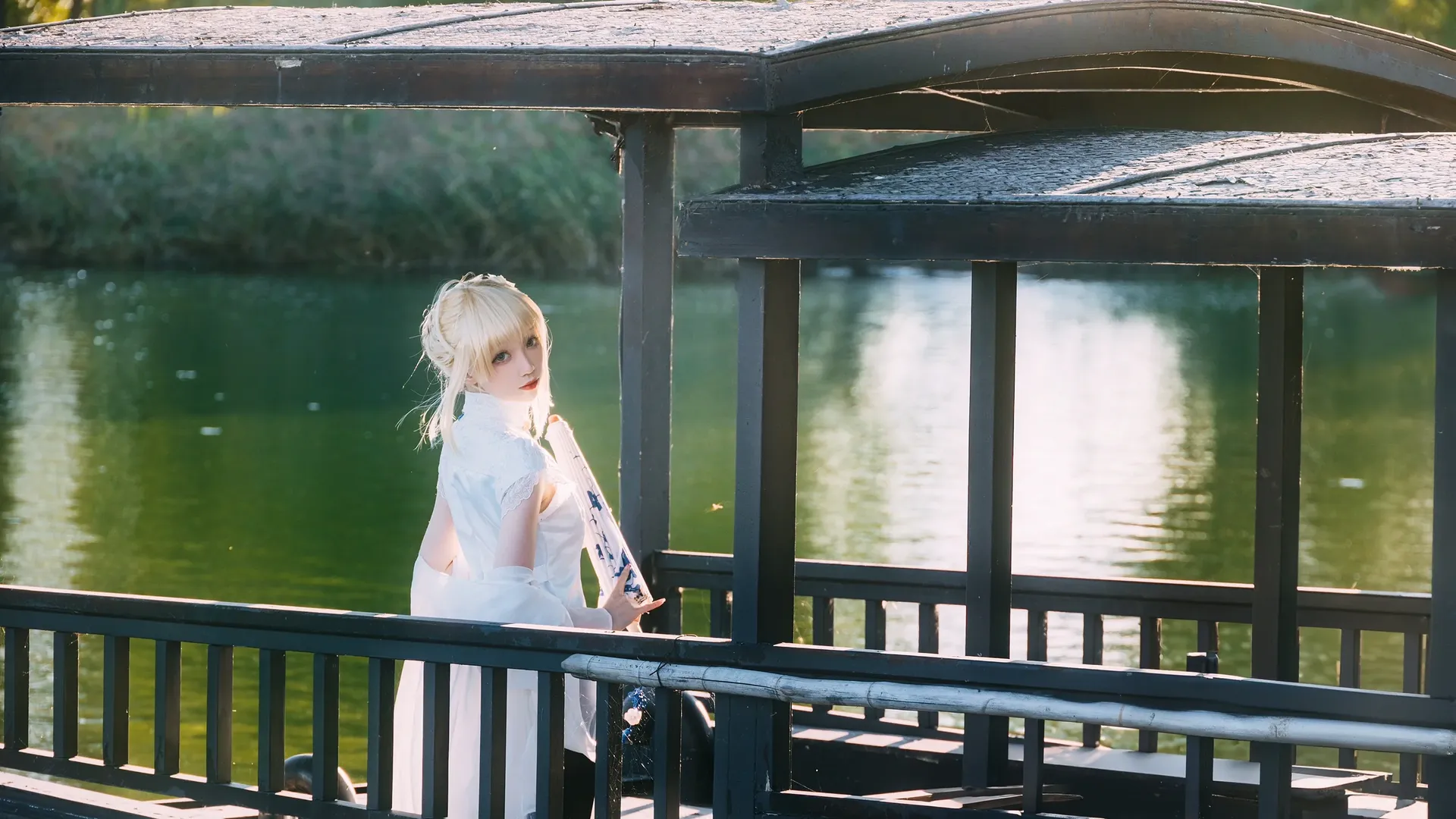 Fate/Grand Order, アルトリア コスプレ, チャイナドレス, Fate/Grand Order, 黒ストッキング - 3枚目