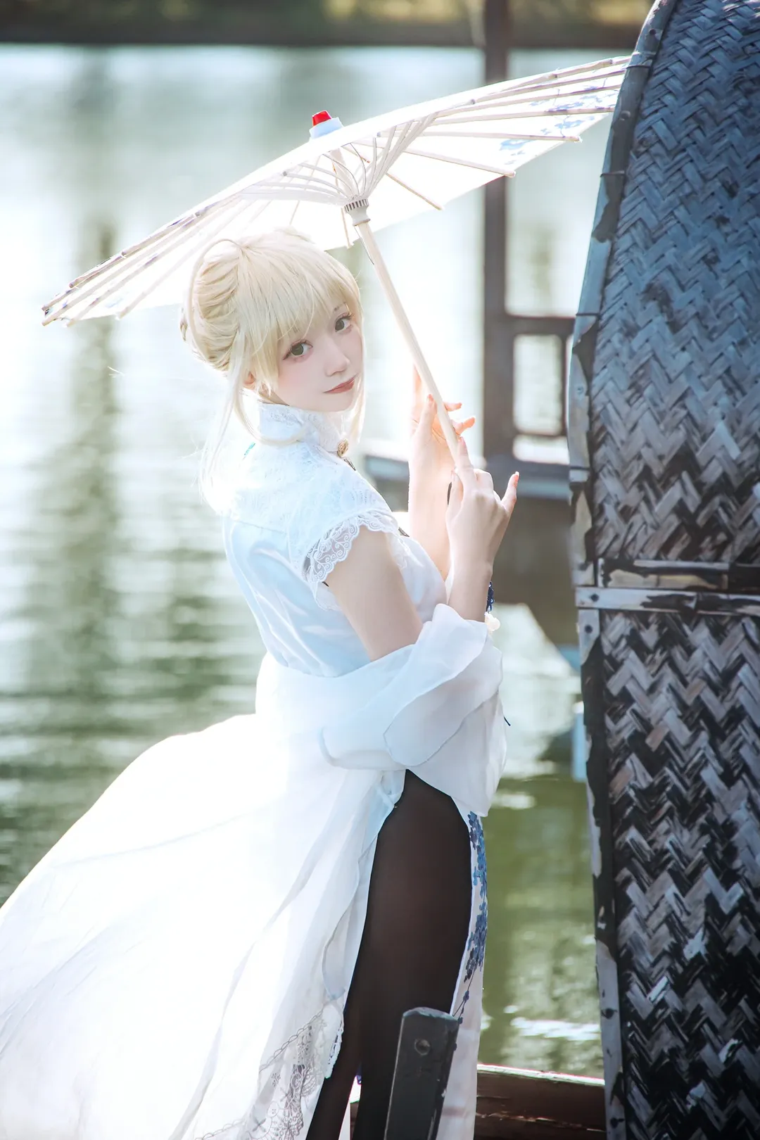 Fate/Grand Order, アルトリア コスプレ, チャイナドレス, Fate/Grand Order, 黒ストッキング - 8枚目