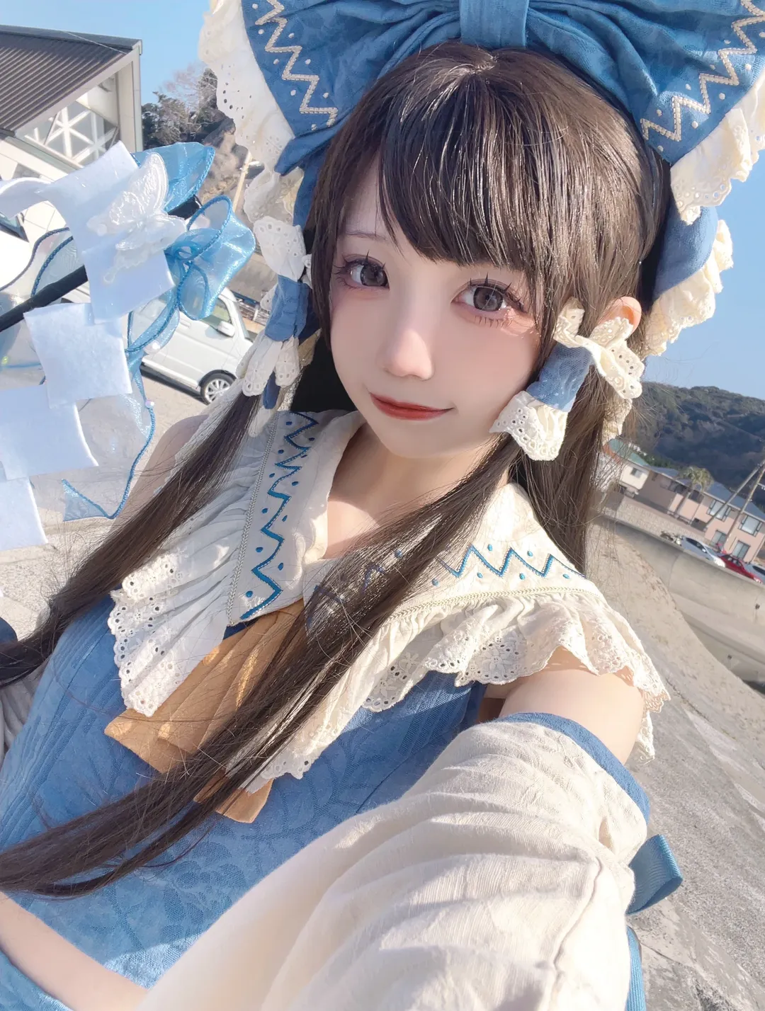 博丽灵梦cos, 东方project, 二次元cosplay, 摄影分享, 海边鸟居 - 第2张