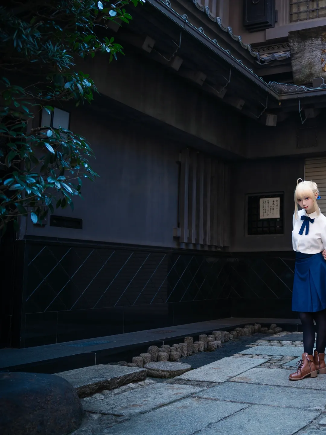 阿尔托莉雅cos, fate, 二次元外景, 黑丝cos, 东京街拍 - 第2张