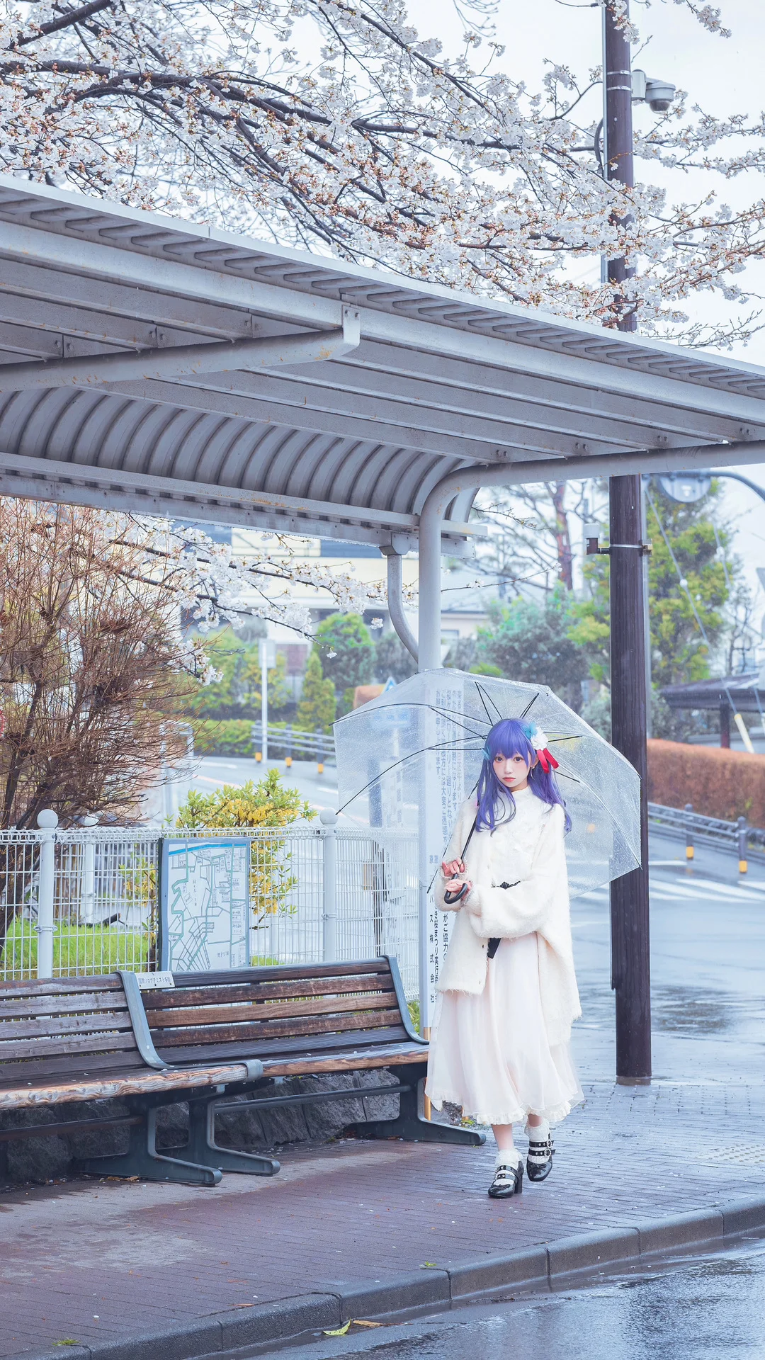 Fateシリーズ, 間桐桜 コスプレ, コスプレ撮影, 桜の季節の写真, 雨の日の雰囲気 - 1枚目