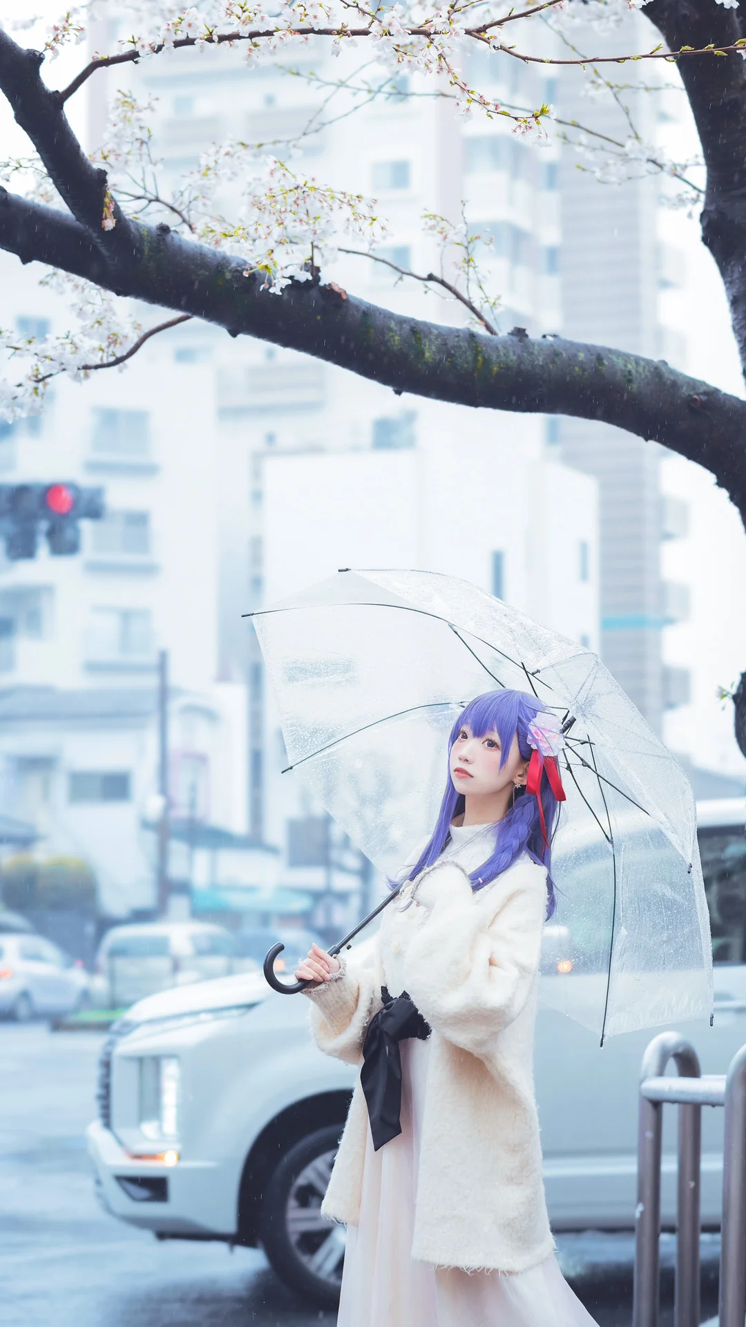 Fateシリーズ, 間桐桜 コスプレ, コスプレ撮影, 桜の季節の写真, 雨の日の雰囲気 - 11枚目