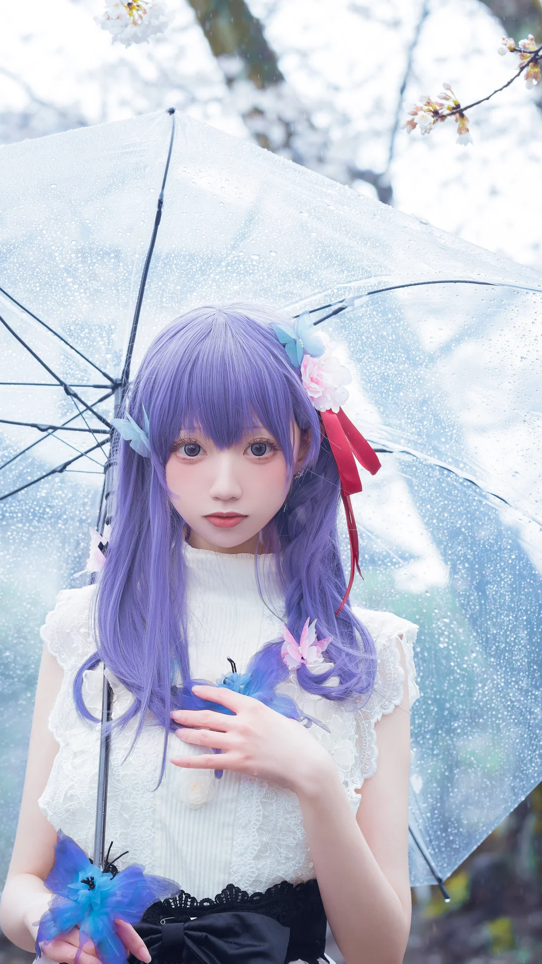 Fateシリーズ, 間桐桜 コスプレ, コスプレ撮影, 桜の季節の写真, 雨の日の雰囲気 - 4枚目