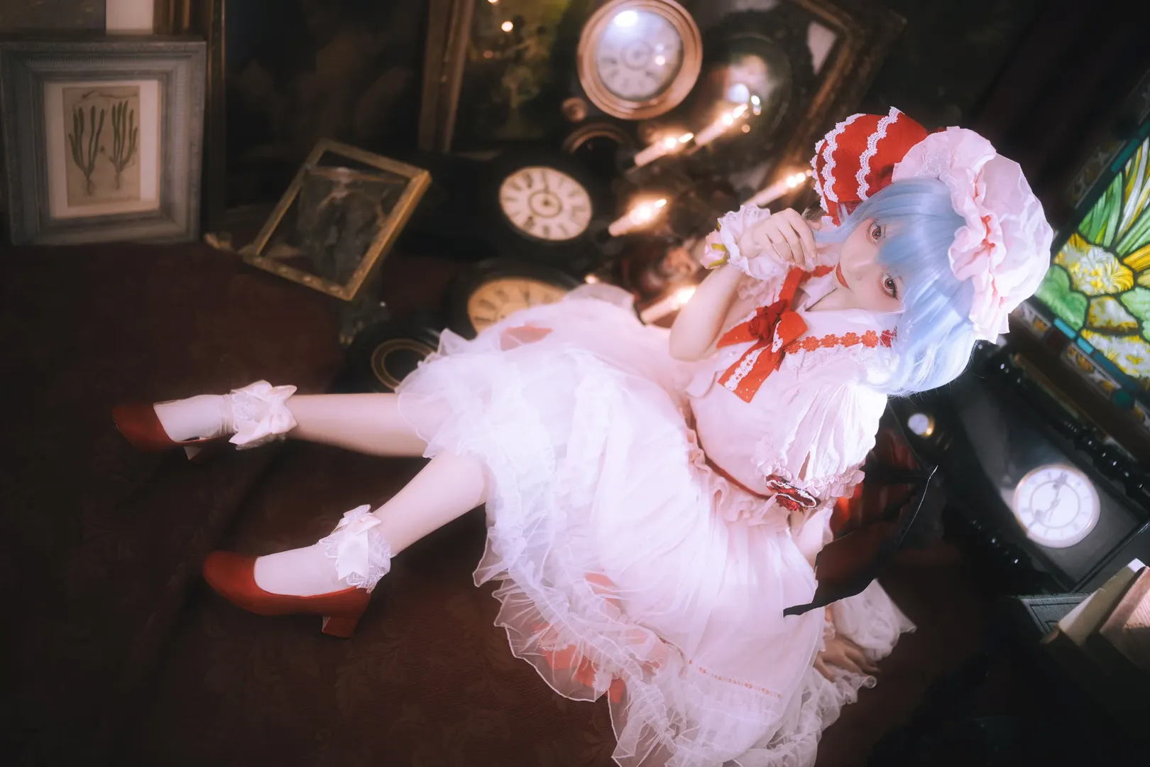 東方Project, ロリータ, レミリアコスプレ, 紅魔館, 白ストッキング