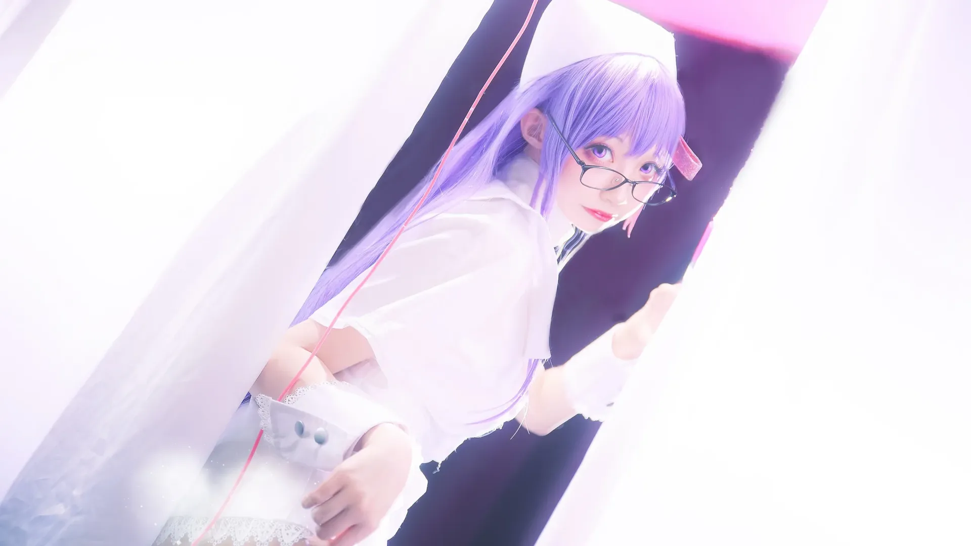 Fate/Grand Order, 紫髪コスプレ, BBコスプレ, ナースコスプレ, ストッキングコスプレ - 10枚目