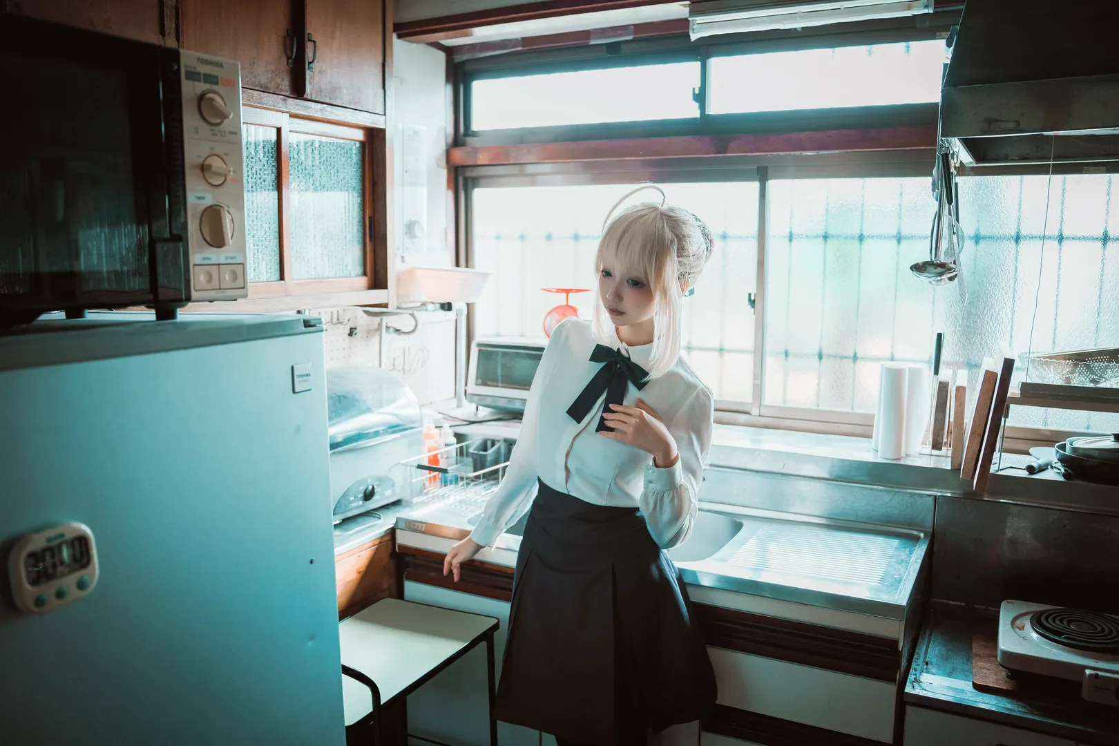 氛围感, cosplay, Fate/stay night, Sabercos, 复古厨房