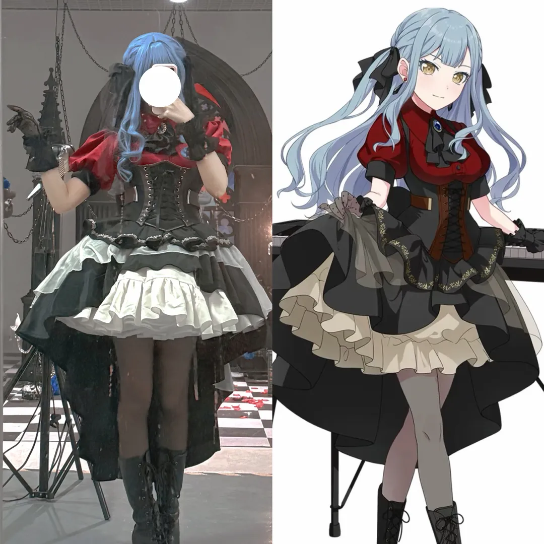 丰川祥子cos, 舞台妆造, Ave Mujica, cosplay穿搭, 哥特萝莉风