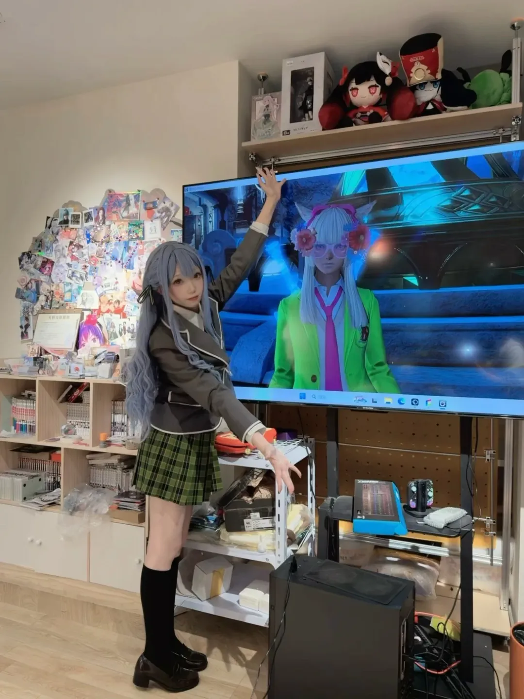 丰川祥子cos, cosplay日常, 最终幻想14, 黑色过膝袜, 同人咖啡厅