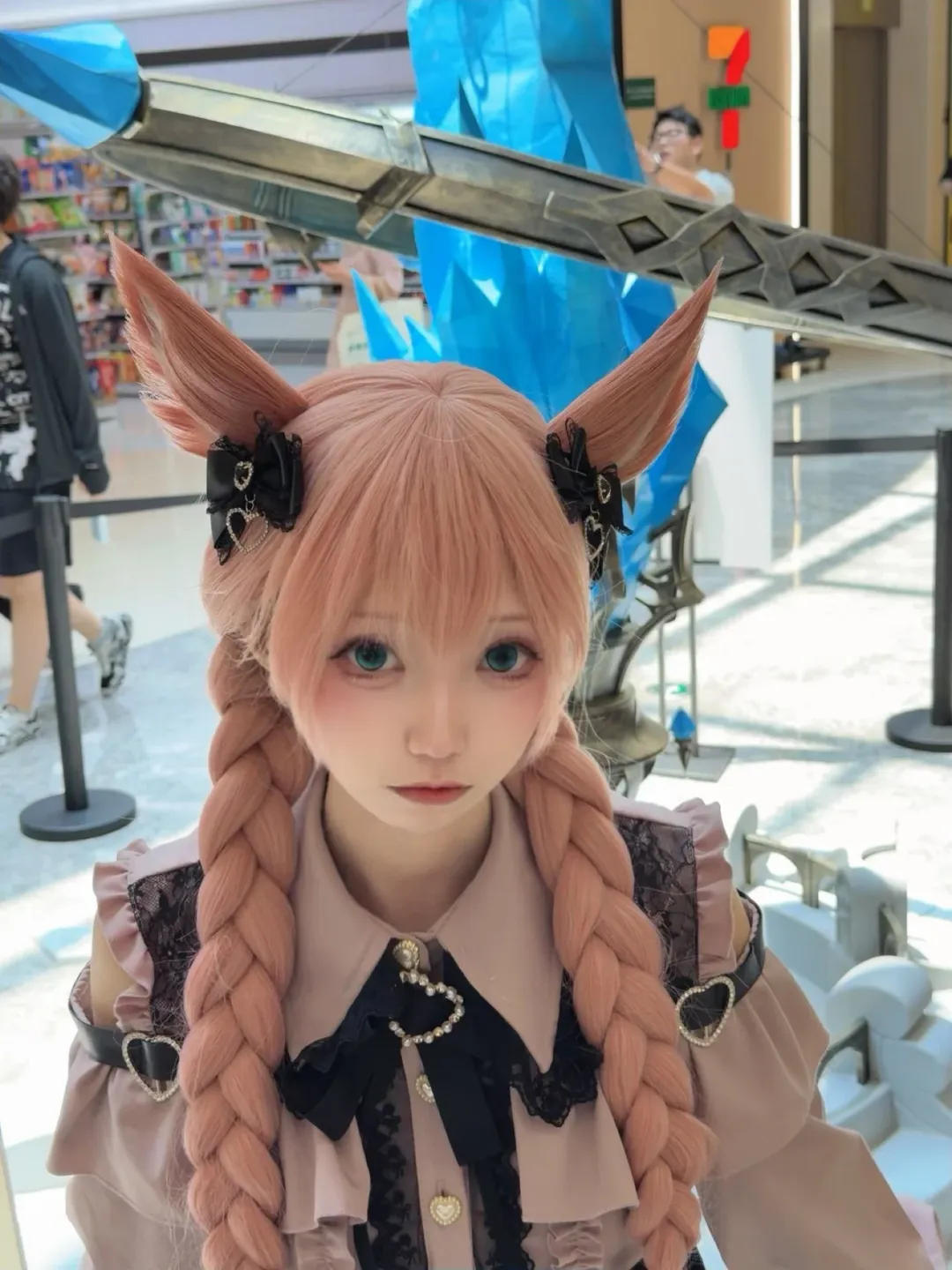 cosplay穿搭, 猫娘cos, 最终幻想14, ff14线下快闪, 过膝靴穿搭 - 第5张