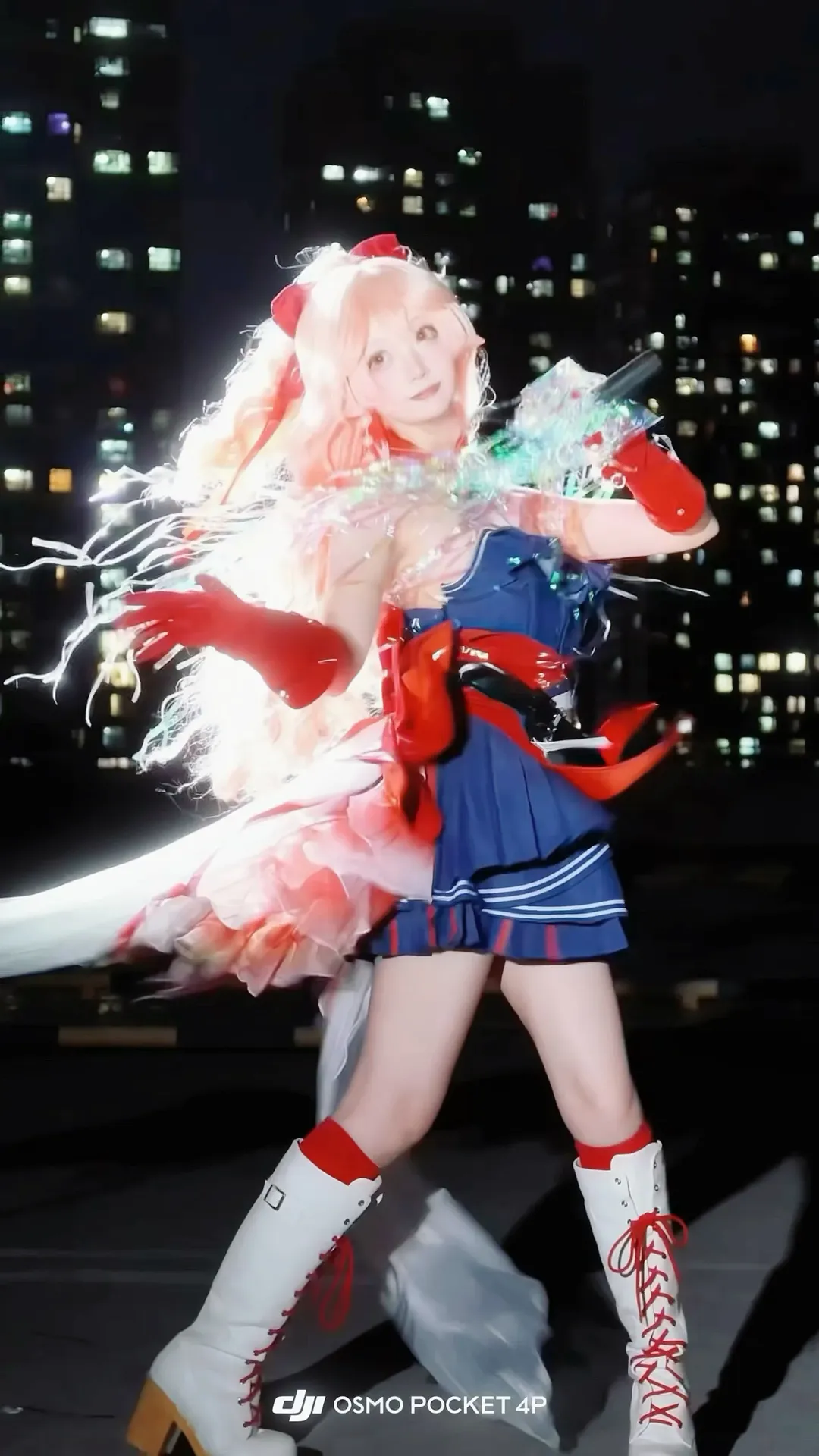 明日方舟, cosplay摄影, 夜景摄影, 羽生萌萌香cos, 大疆Pocket4P - 第1张