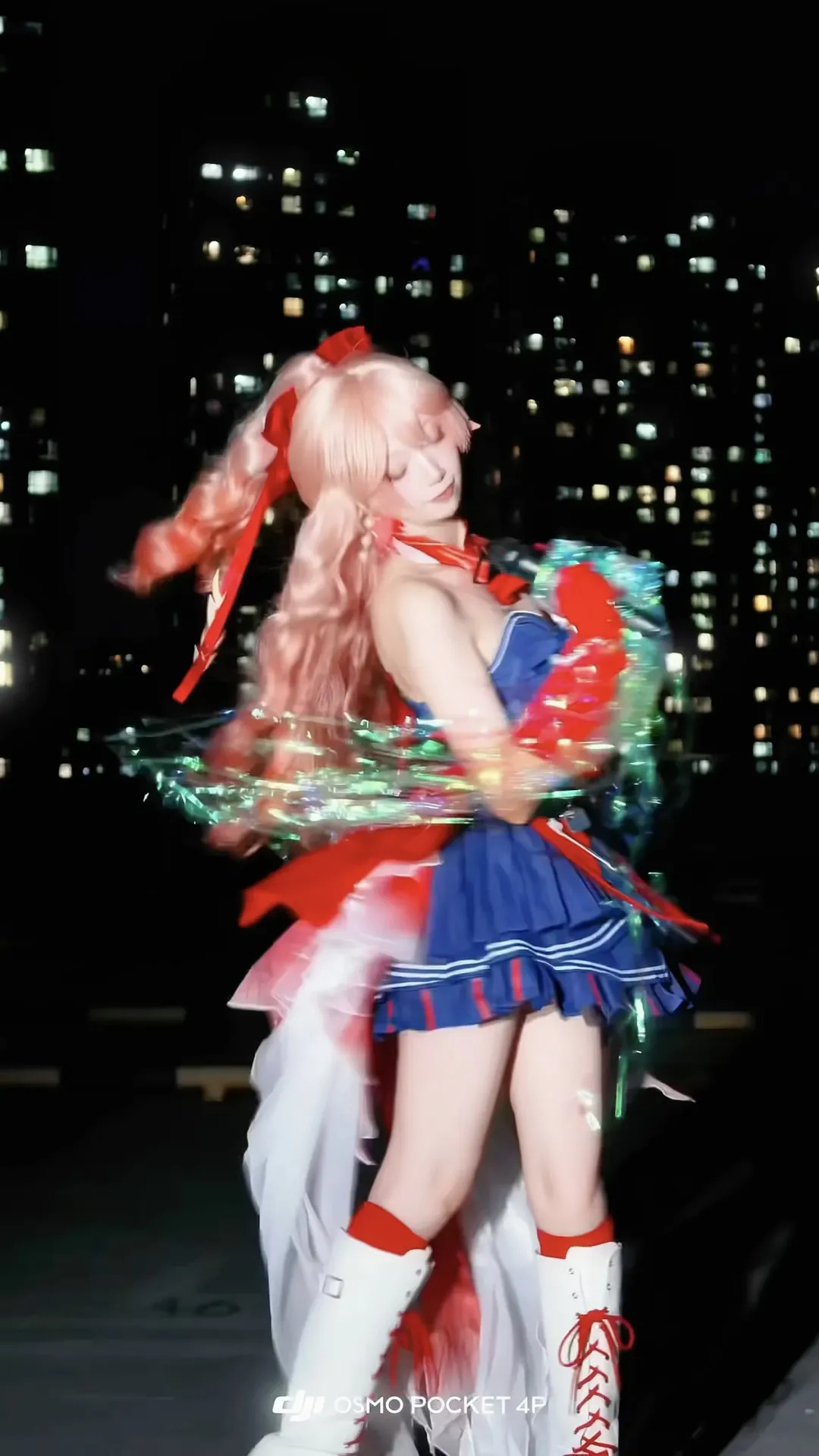 明日方舟, cosplay摄影, 夜景摄影, 羽生萌萌香cos, 大疆Pocket4P - 第3张
