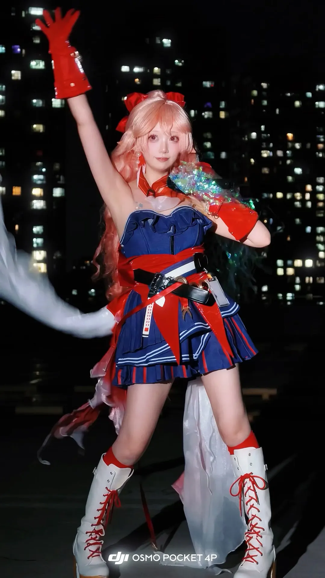 明日方舟, cosplay摄影, 夜景摄影, 羽生萌萌香cos, 大疆Pocket4P - 第6张