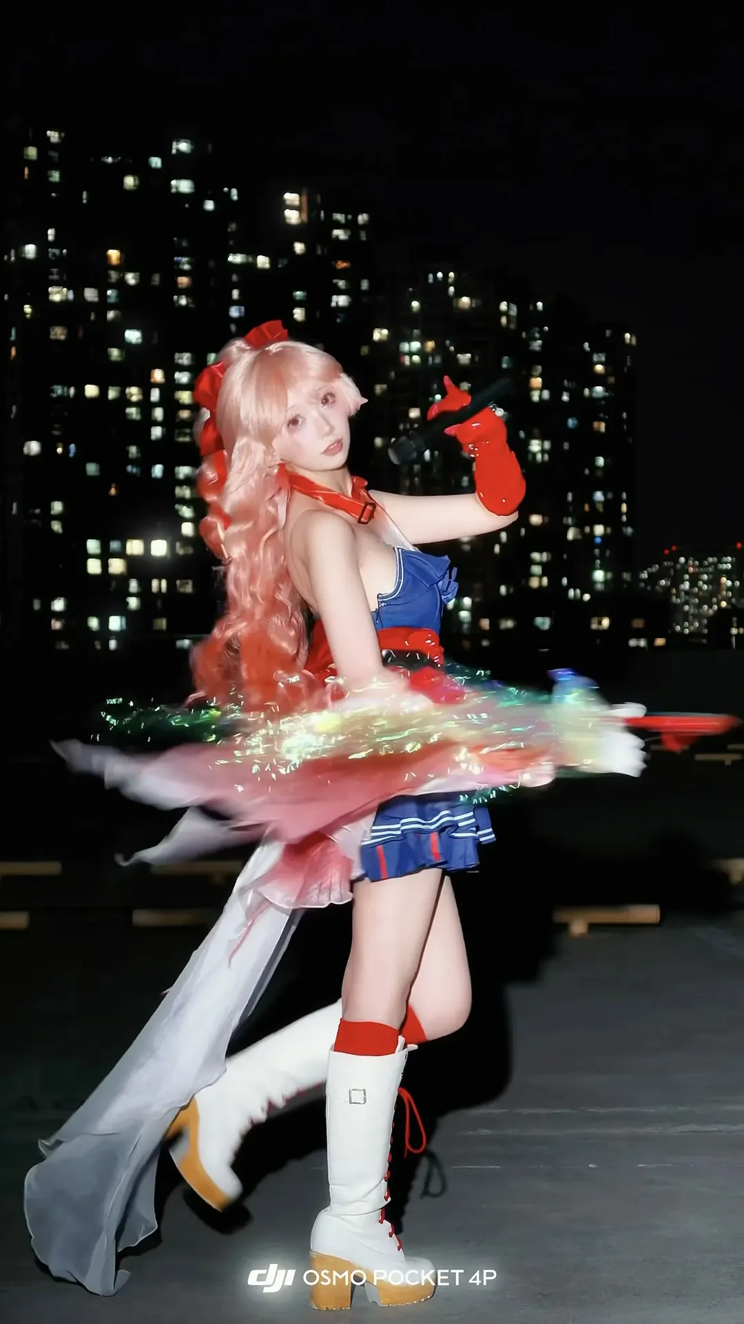 明日方舟, cosplay摄影, 夜景摄影, 羽生萌萌香cos, 大疆Pocket4P - 第8张