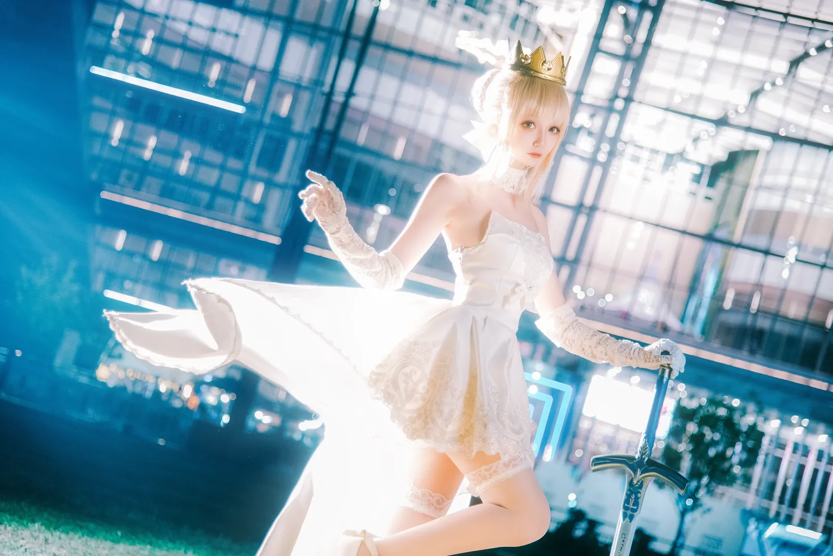 cosplay, 阿尔托莉雅cos, 摄影后期, fgo, 白丝cos - 第2张