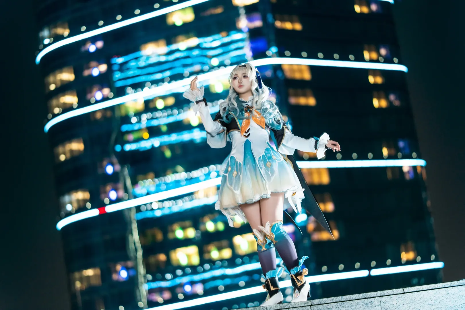 二次元, 崩壊：スターレイル, ホタル コスプレ, 夜景撮影, ストッキング - 5枚目