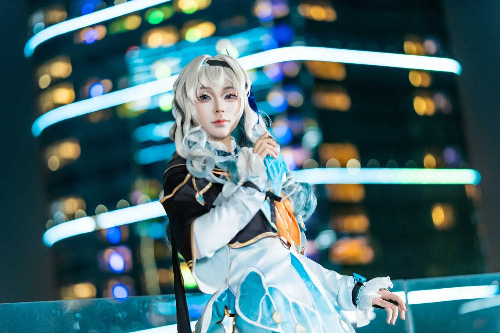 二次元, 崩壊：スターレイル, ホタル コスプレ, 夜景撮影, ストッキング - 6枚目
