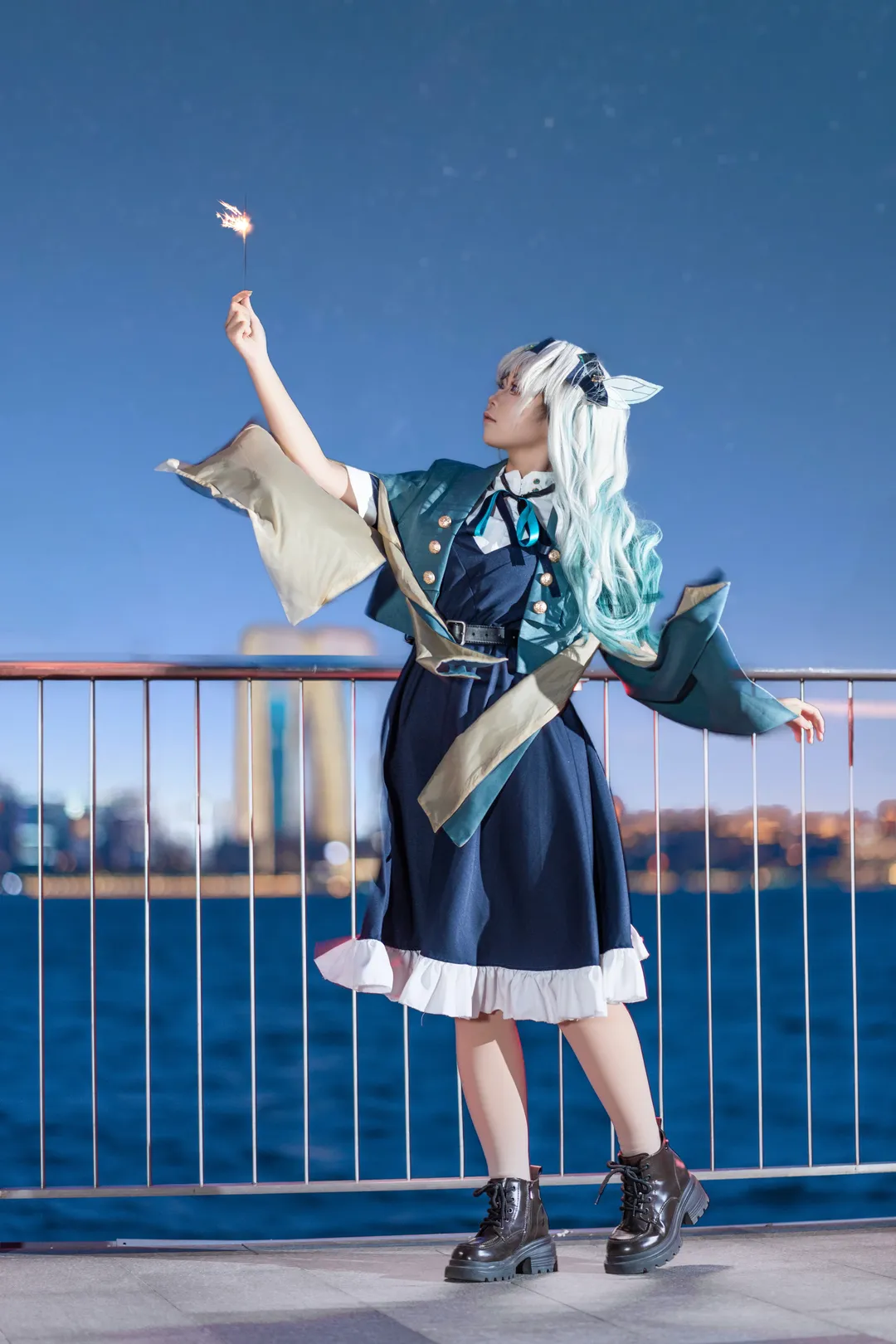 cosplay, 崩坏星穹铁道, 流萤cos, 二次元穿搭, 夜景摄影 - 第1张