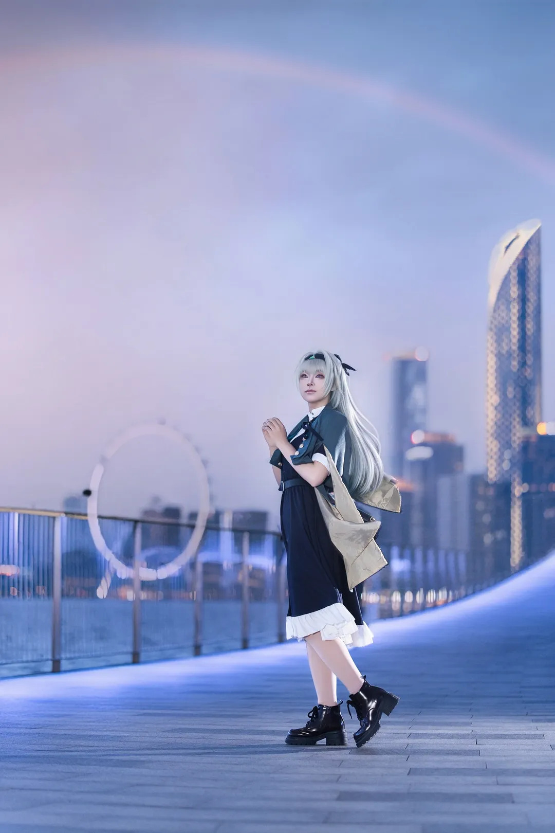 cosplay, 崩坏星穹铁道, 流萤cos, 二次元穿搭, 夜景摄影 - 第3张
