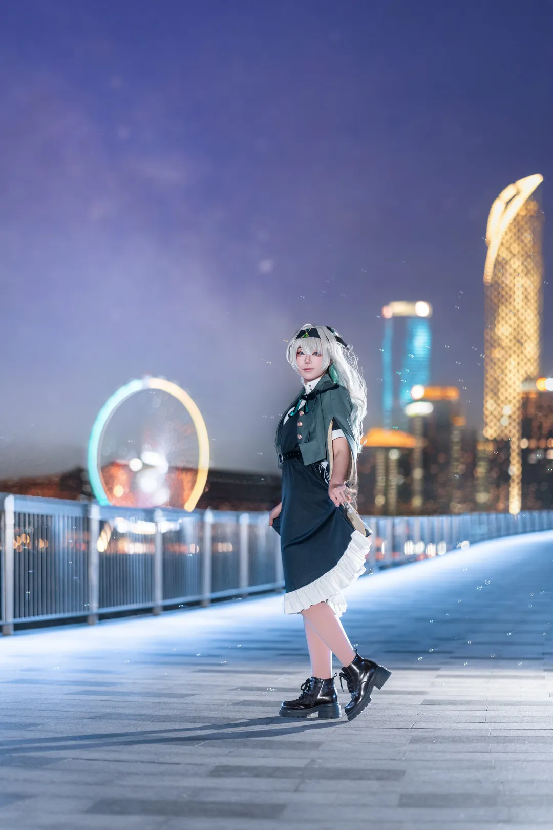 cosplay, 崩坏星穹铁道, 流萤cos, 二次元穿搭, 夜景摄影 - 第4张