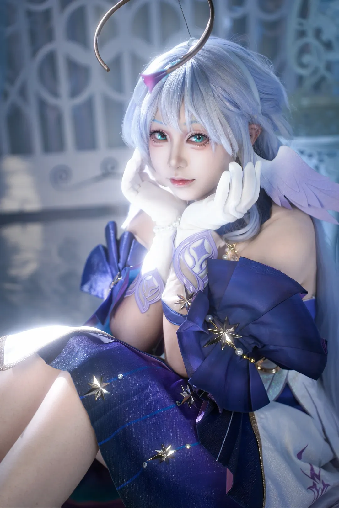 崩壞星穹鐵道, 知更鳥cos, cosplay攝影, 二次元寫真, 藍白穿搭 - 第1張