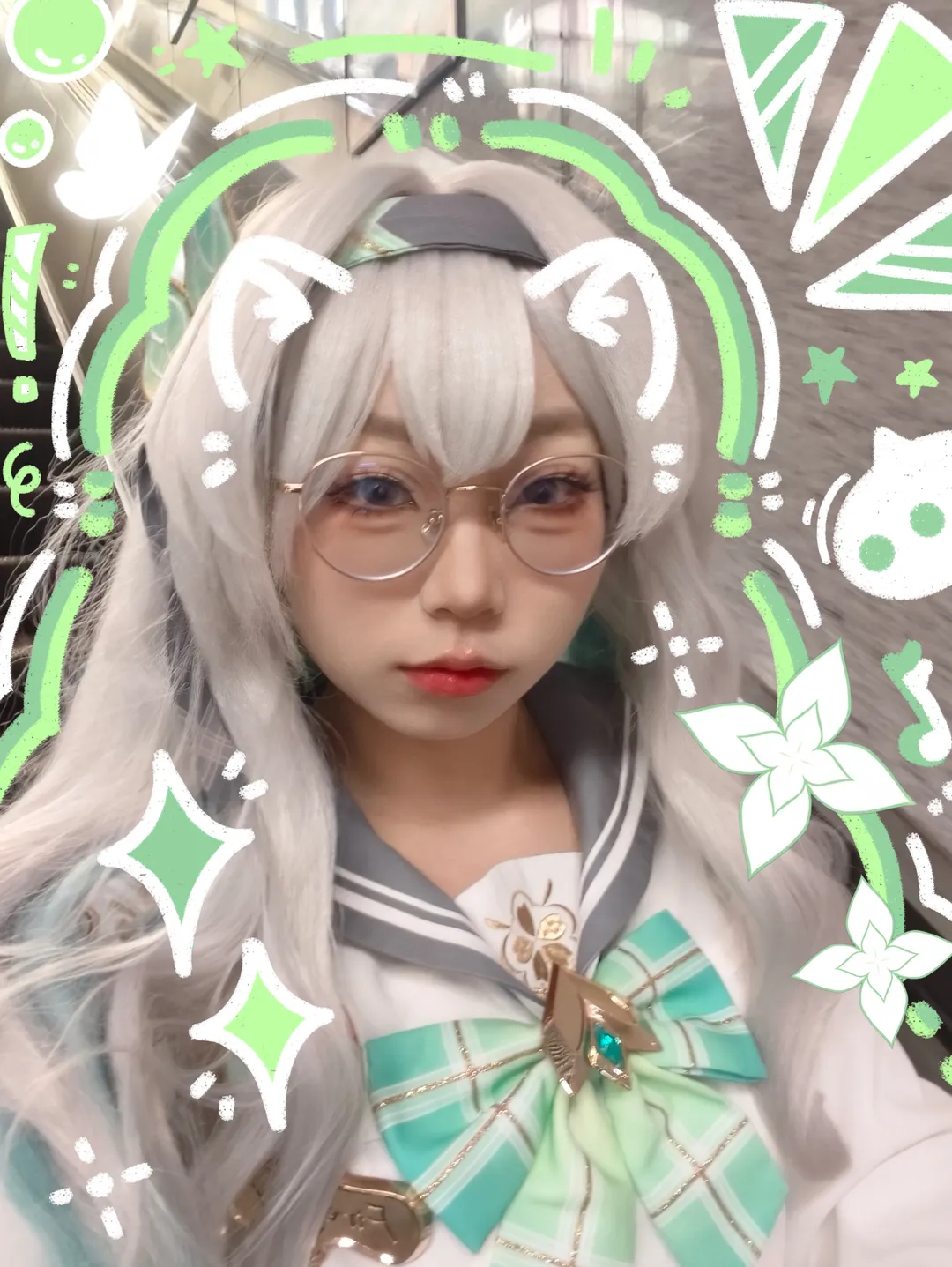 猫耳少女, 崩壊：スターレイル, ホタル コスプレ, 二次元コスプレ, 銀髪コーデ