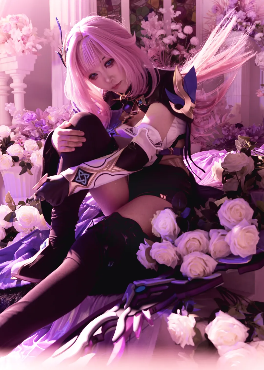 愛莉希雅cos, 崩壞3, cosplay, 粉色妖精, 過膝靴