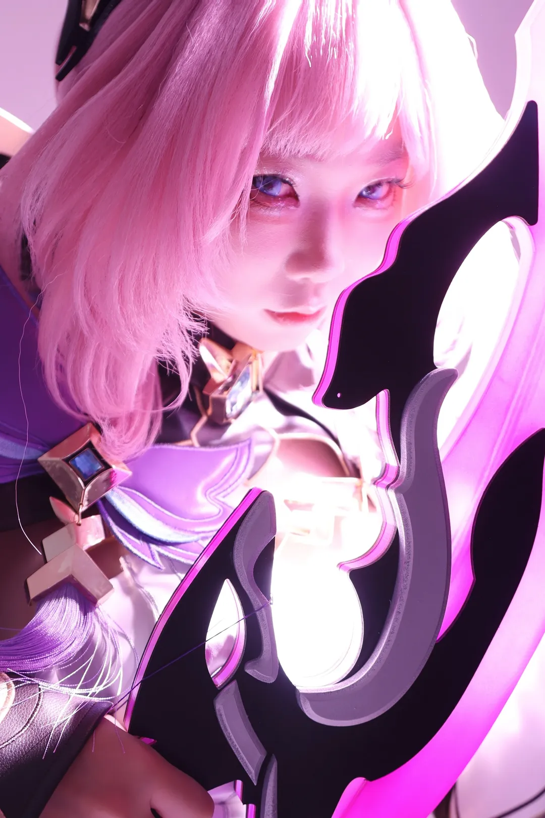 エリシア コスプレ, 崩壊 3rd, ピンクのロングヘア, 二次元コスプレ, 青色カラコン - 3枚目