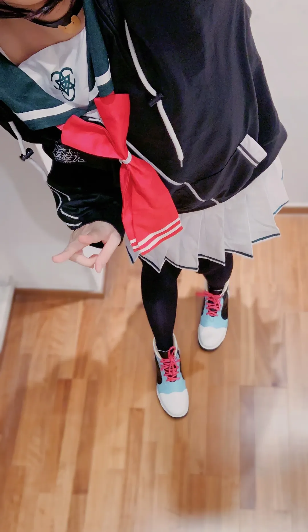 蔚蓝档案, 杏山和纱cos, 运动风穿搭, 黑丝连裤袜, 猫耳cosplay