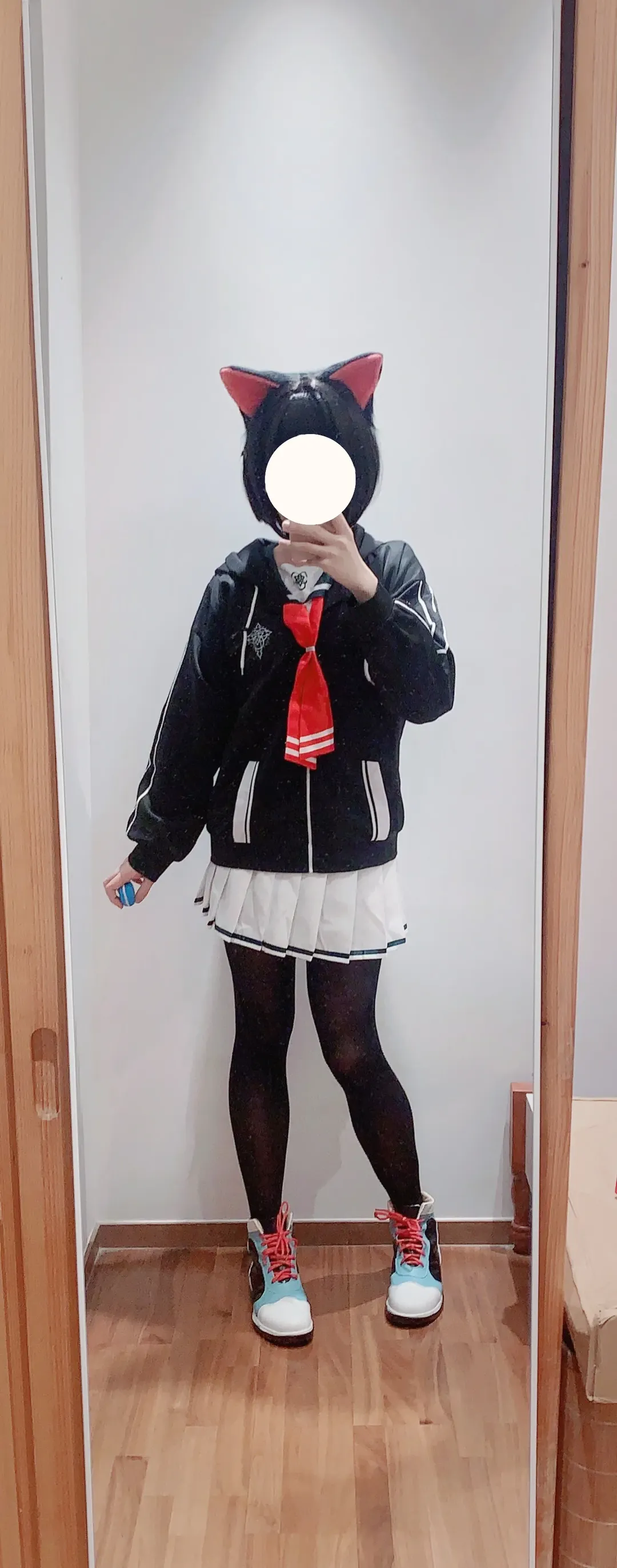蔚蓝档案, 杏山和纱cos, 运动风穿搭, 黑丝连裤袜, 猫耳cosplay - 第2张
