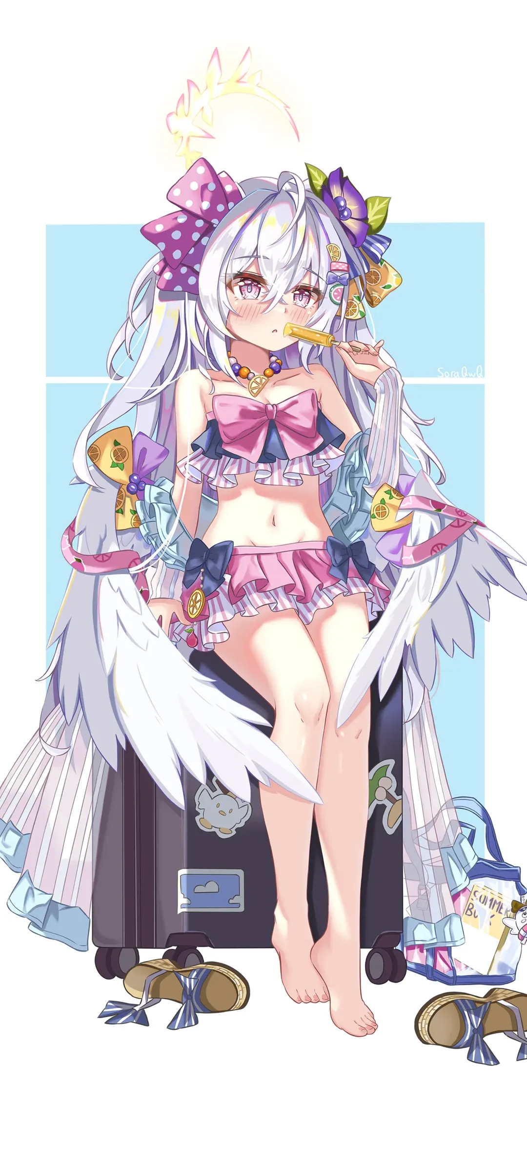 蔚蓝档案, 白洲梓cos, cosplay穿搭, 白丝cosplay, 水梓 - 第3张