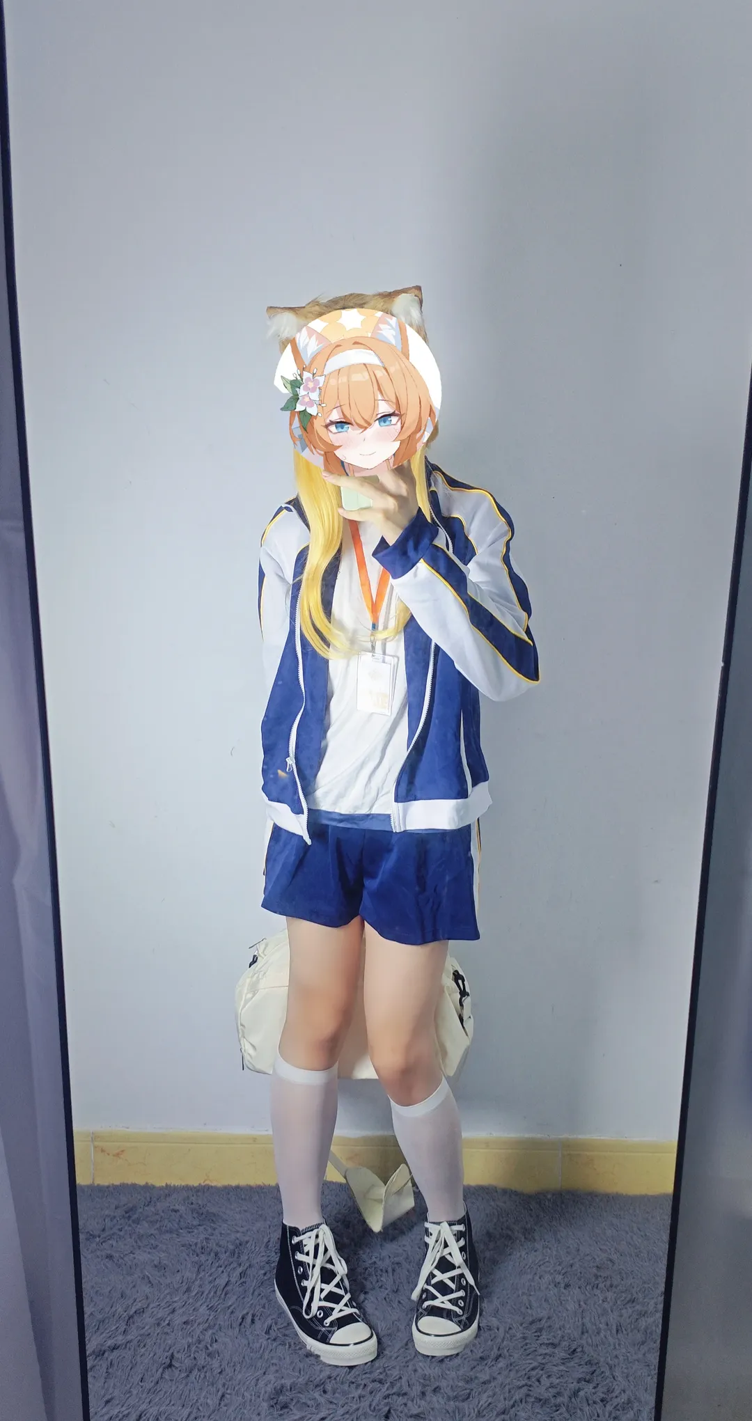 蔚蓝档案, 玛丽cos, cosplay穿搭, 白丝搭配, 居家运动 - 第3张
