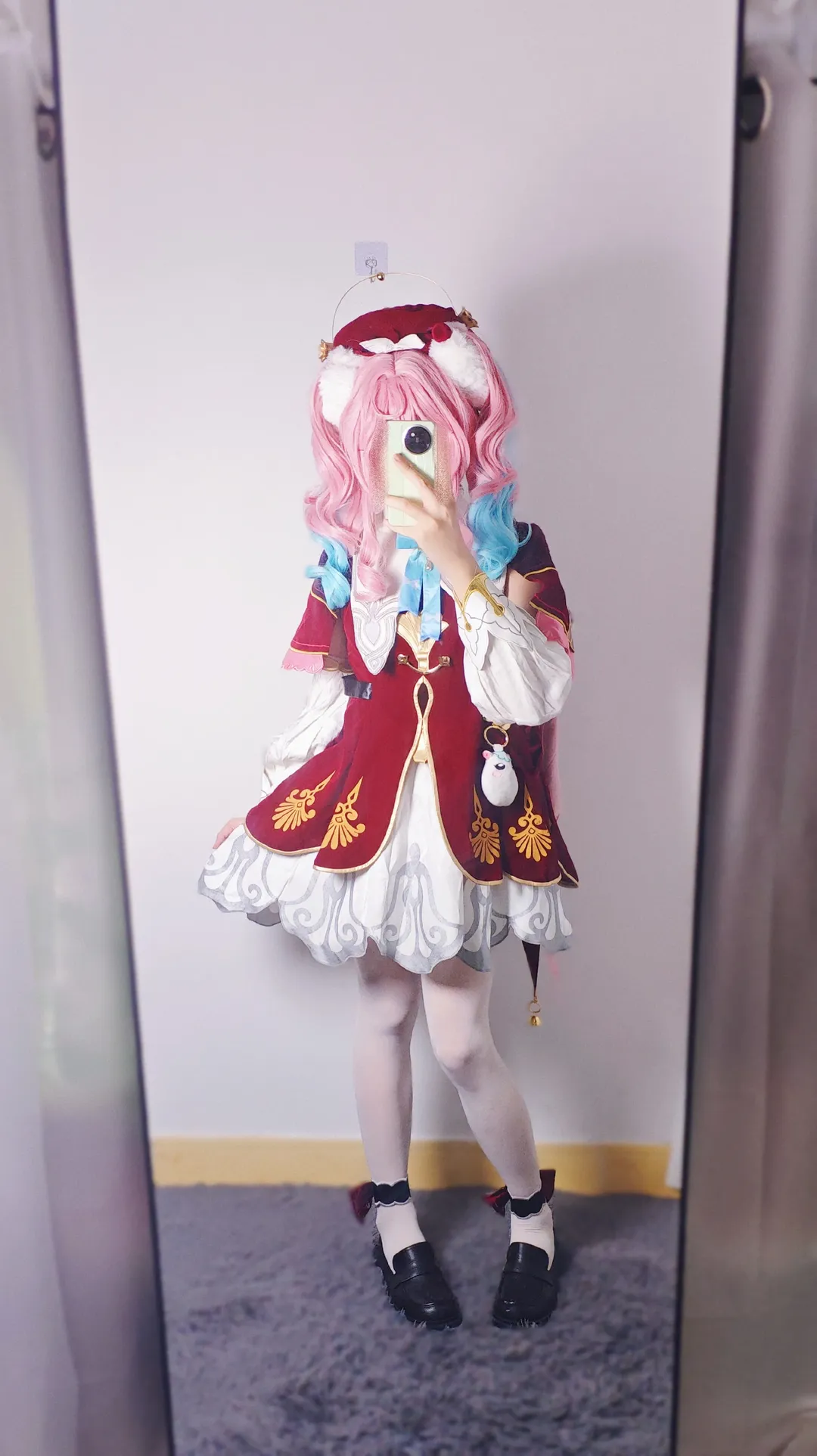 崩坏星穹铁道, 风堇cos, cosplay分享, 白丝穿搭, 圣诞装扮