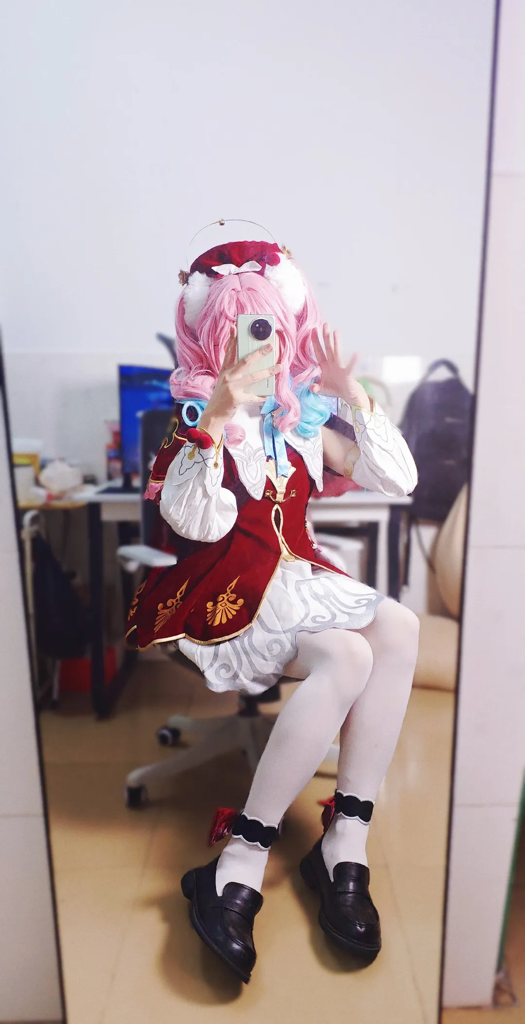 崩坏星穹铁道, 风堇cos, cosplay分享, 白丝穿搭, 圣诞装扮 - 第3张