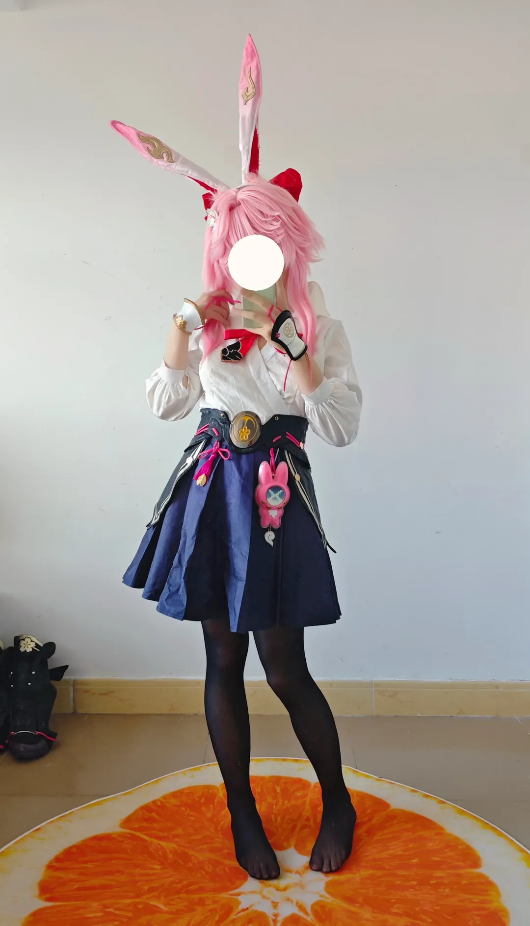 崩坏星穹铁道, 绯英cos, cosplay日常, 黑丝穿搭, 粉发兔耳 - 第3张