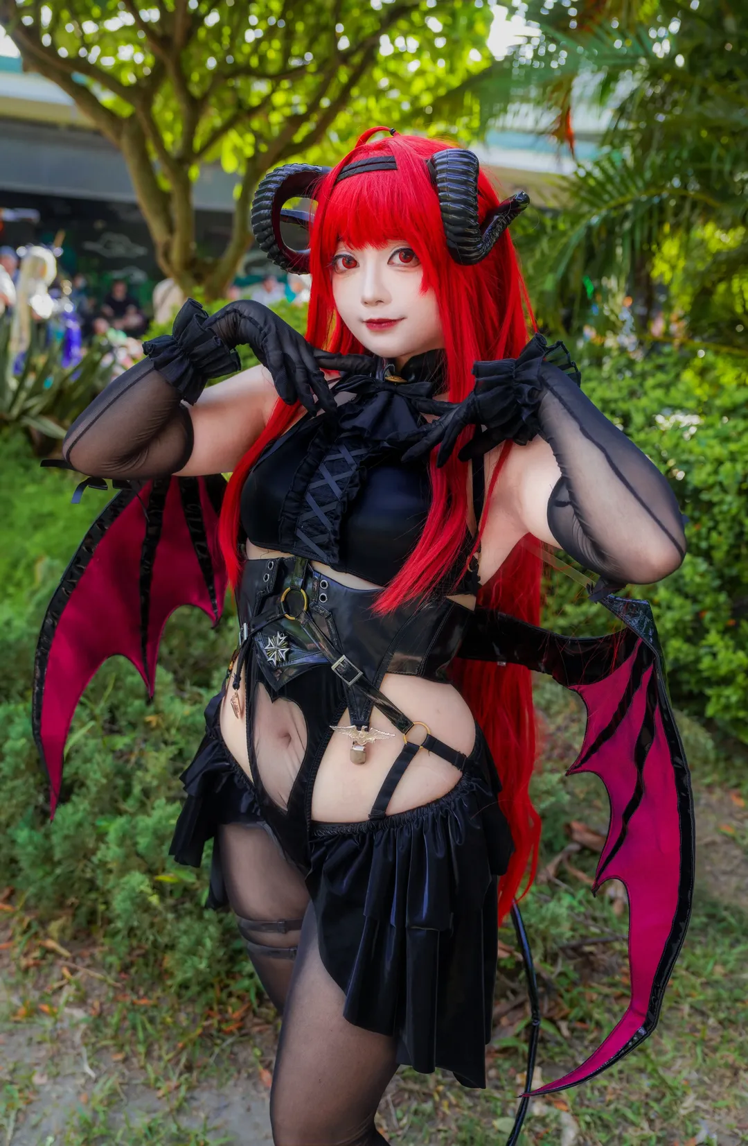 碧蓝航线, 漫展场照, 黑丝, 兴登堡cos, 恶魔角